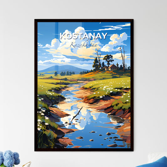 Kostanay, Kazakhstan, A Poster of a stream of water in a field Default Title