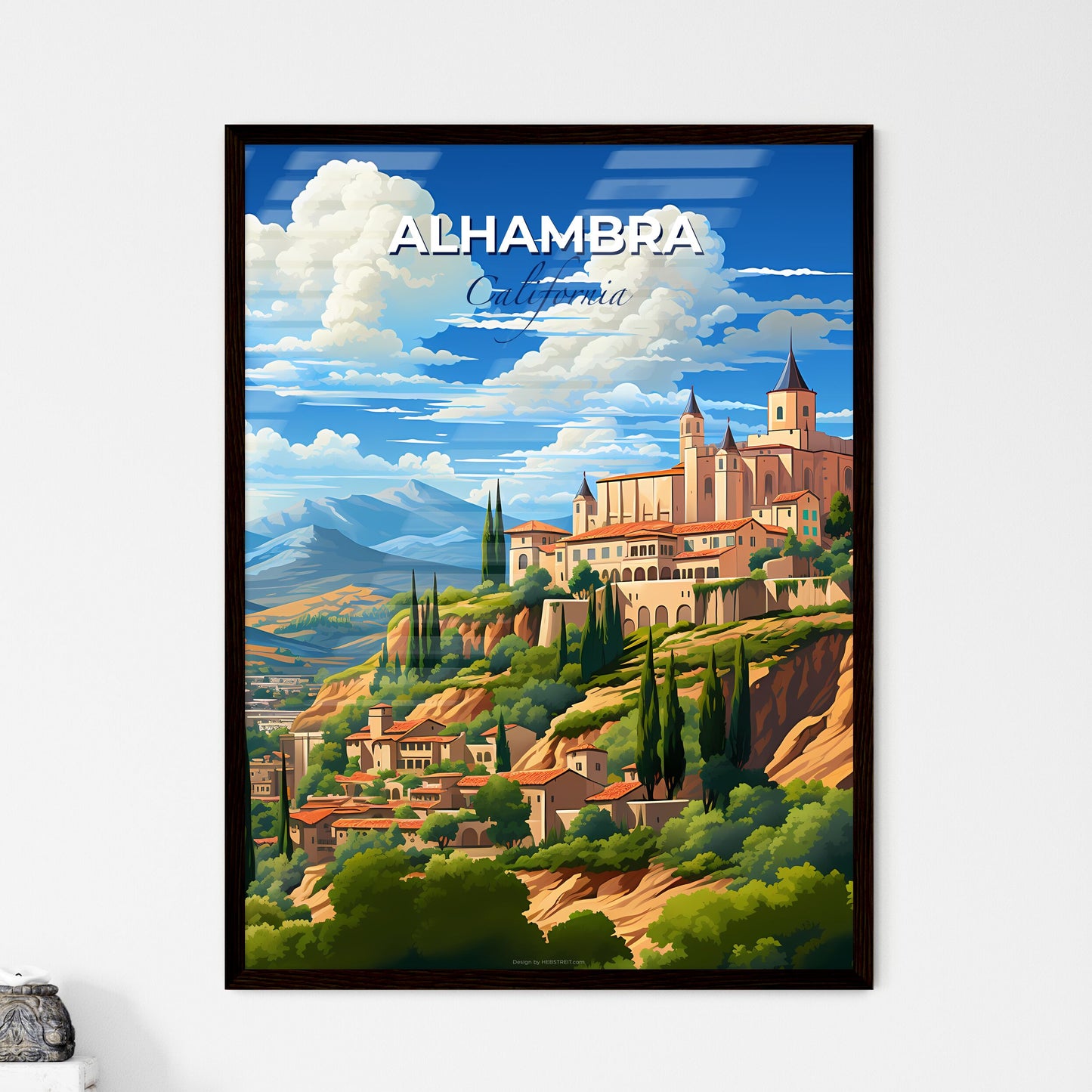 Alhambra, California, A Poster of a castle on a hill Default Title