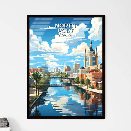 North Port, Florida, A Poster of a water way with a bridge and buildings in the background Default Title
