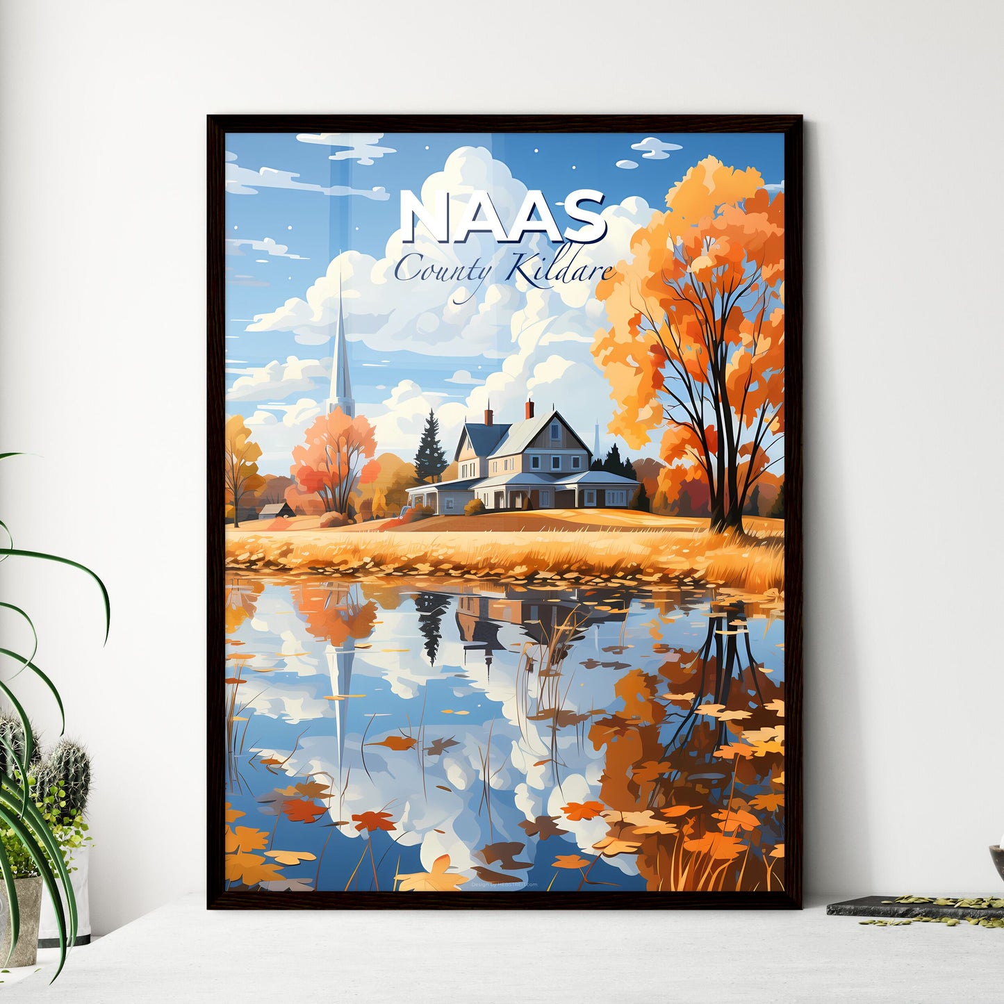 Naas, County Kildare, A Poster of a house by a lake Default Title
