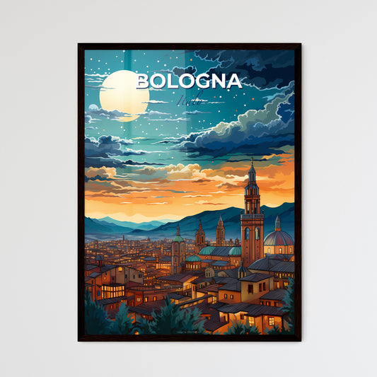 Bologna, Italy, A Poster of a lively and colourful cityscape Default Title