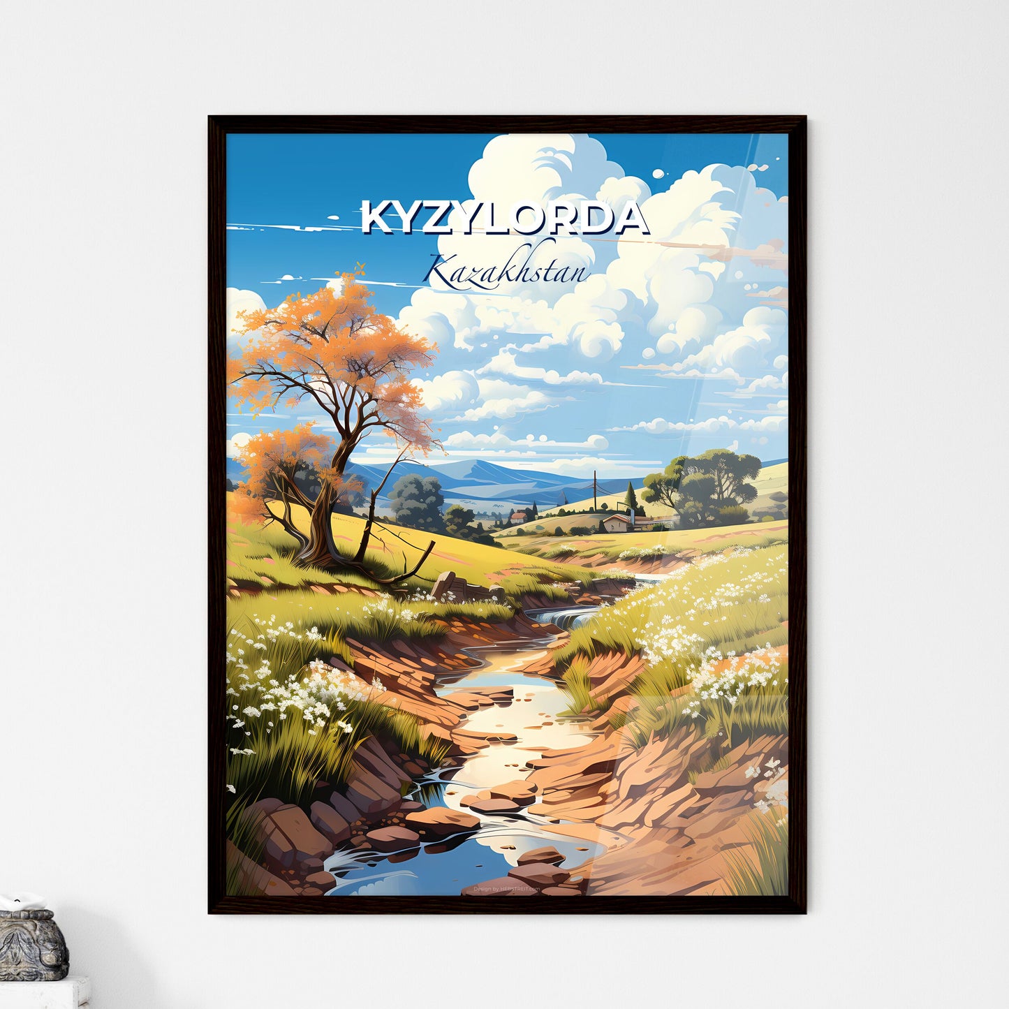 Kyzylorda, Kazakhstan, A Poster of a lively and colourful cityscape Default Title
