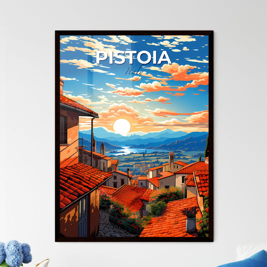 Pistoia, Italy, A Poster of a lively and colourful cityscape Default Title