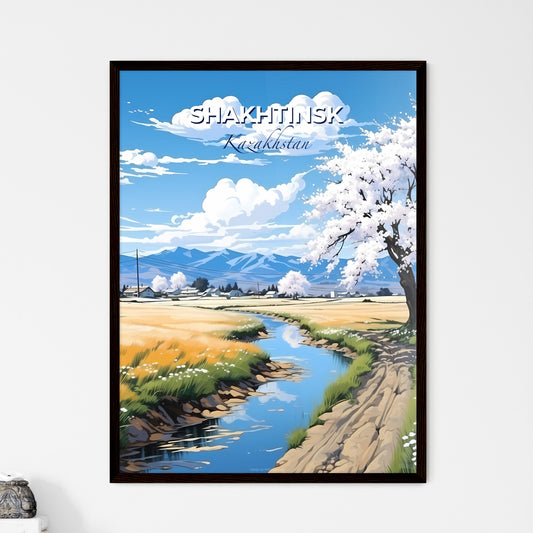 Shakhtinsk, Kazakhstan, A Poster of a lively and colourful cityscape Default Title