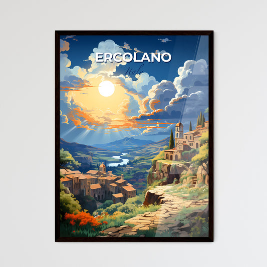 Ercolano, Italy, A Poster of a lively and colourful cityscape Default Title