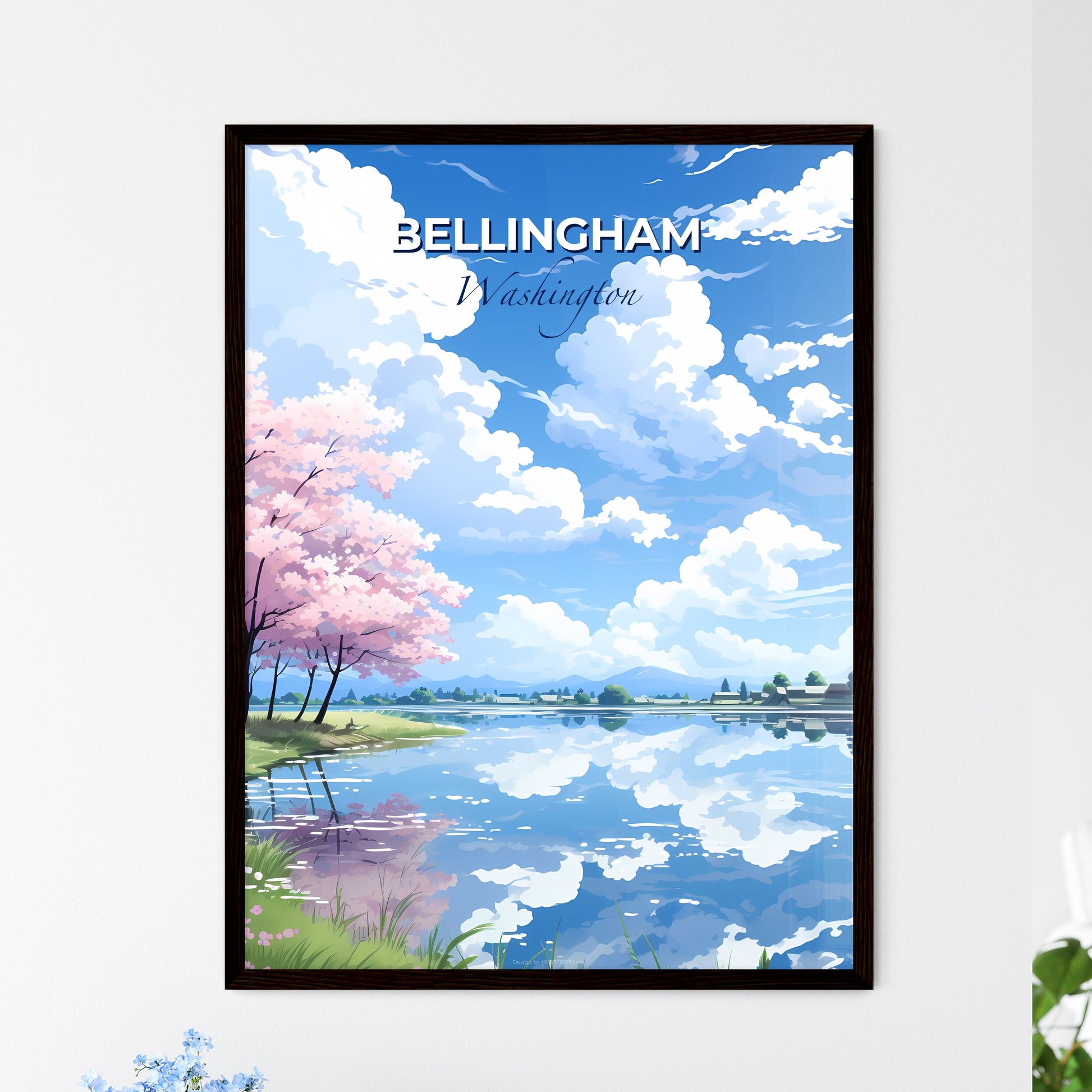 Bellingham, Washington, A Poster of a lively and colourful cityscape Default Title