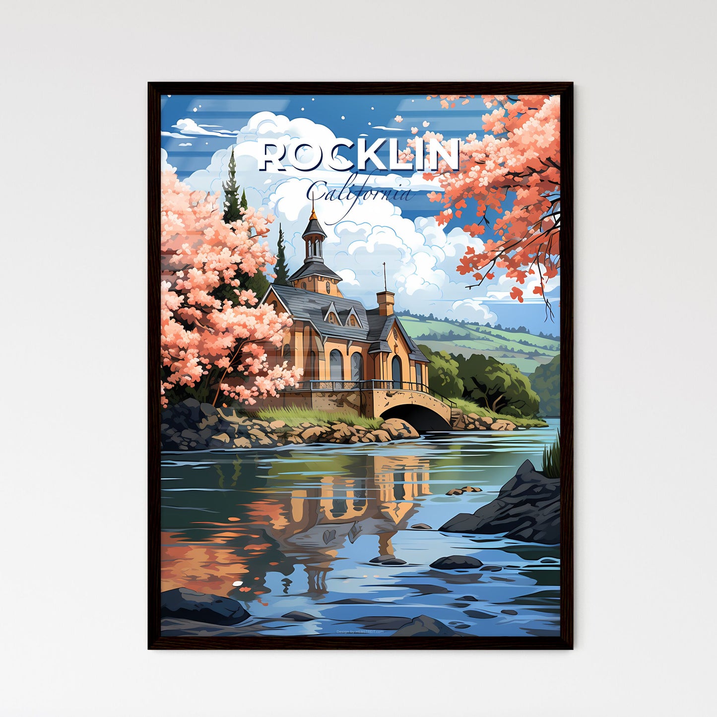 Rocklin, California, A Poster of a lively and colourful cityscape Default Title