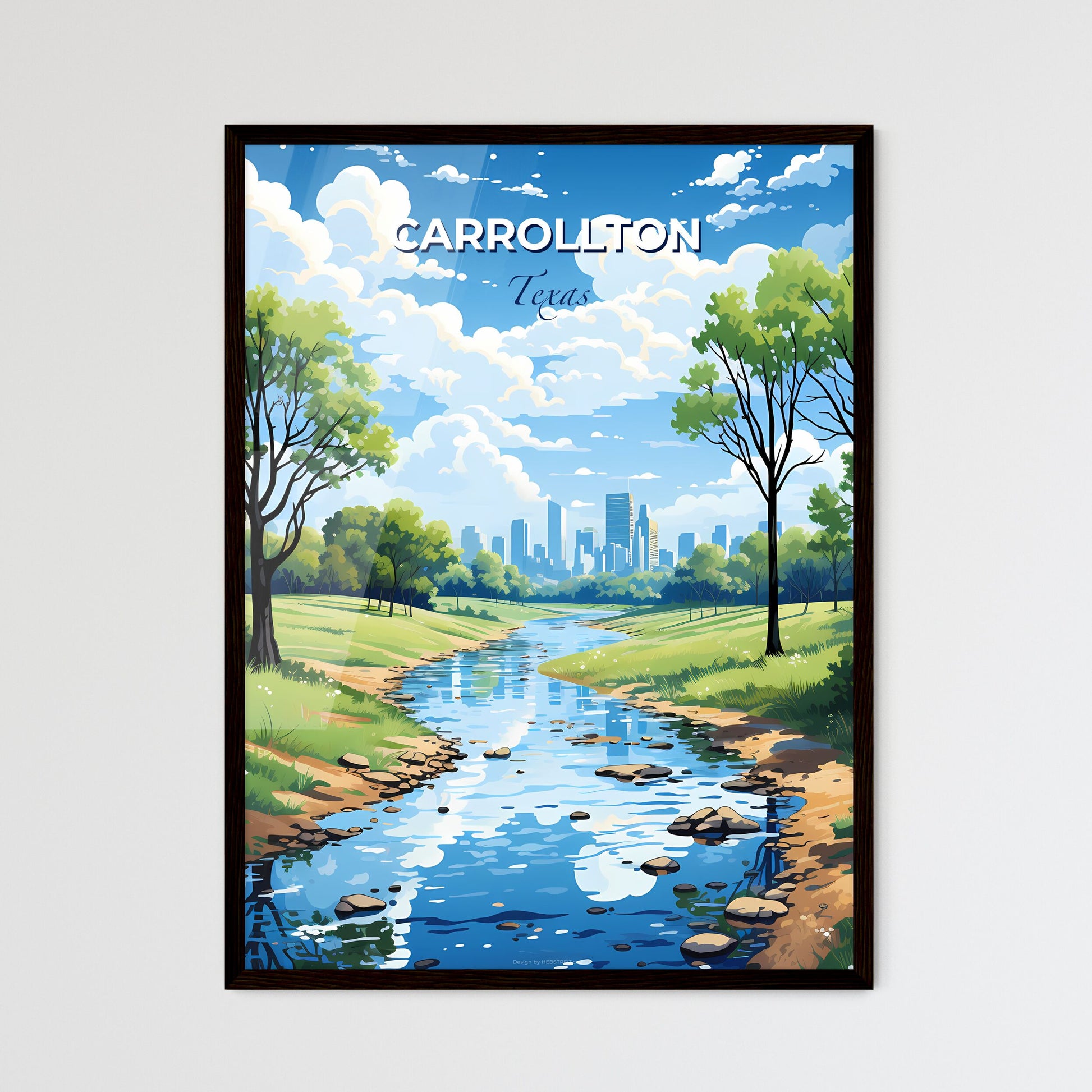 Carrollton, Texas, A Poster of a river running through a park Default Title
