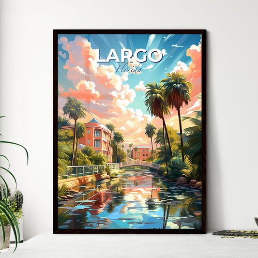 Largo, Florida, A Poster of a river with palm trees and buildings Default Title