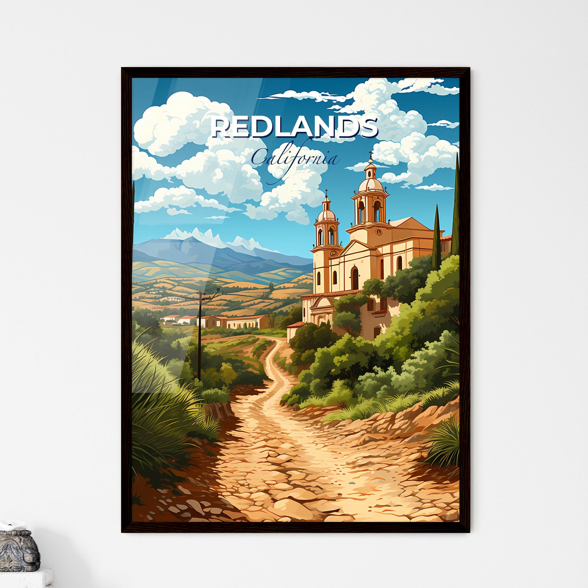 Redlands, California, A Poster of a dirt road leading to a building Default Title