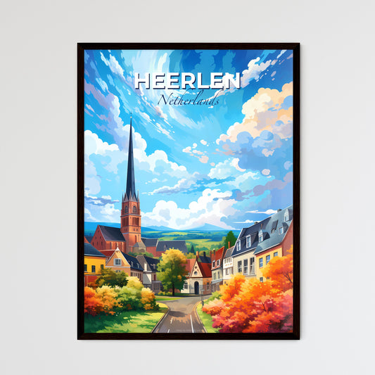 Heerlen, Netherlands, A Poster of a colorful landscape of a town Default Title