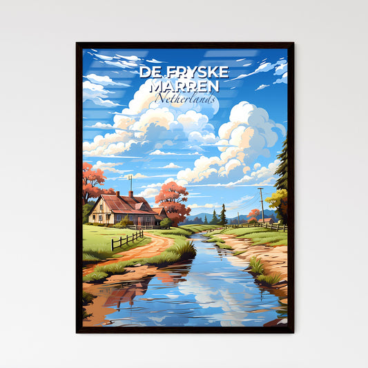 De Fryske Marren, Netherlands, A Poster of a house near a river Default Title