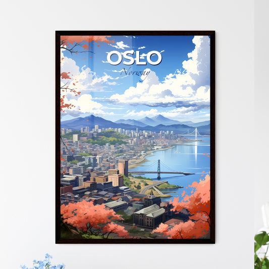 Oslo, Norway, A Poster of a city by the water Default Title