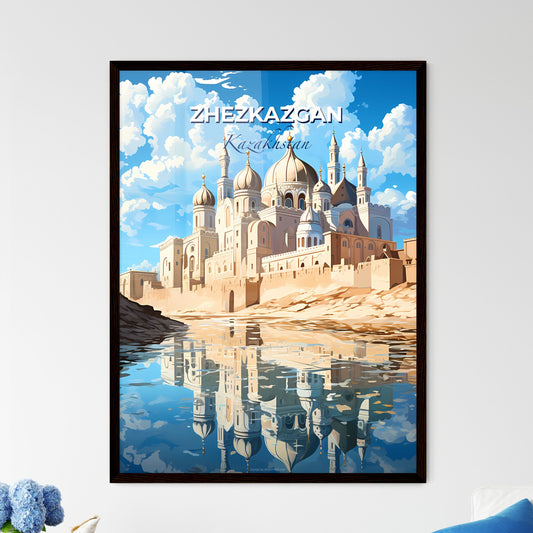 Zhezkazgan, Kazakhstan, A Poster of a castle with towers and towers and a body of water Default Title