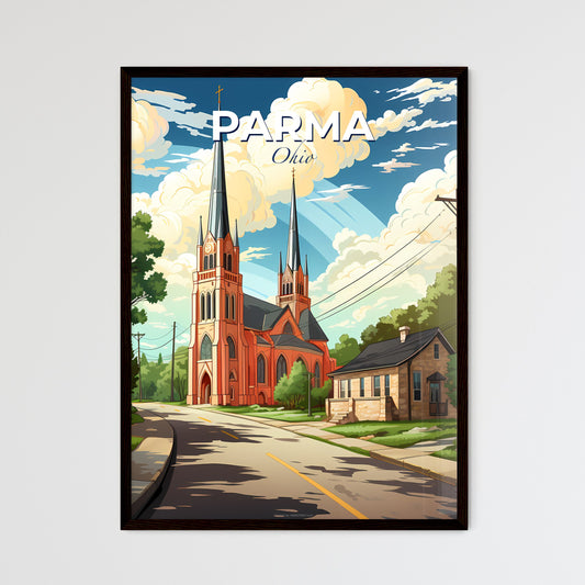 Parma, Ohio, A Poster of a church with a road and trees Default Title