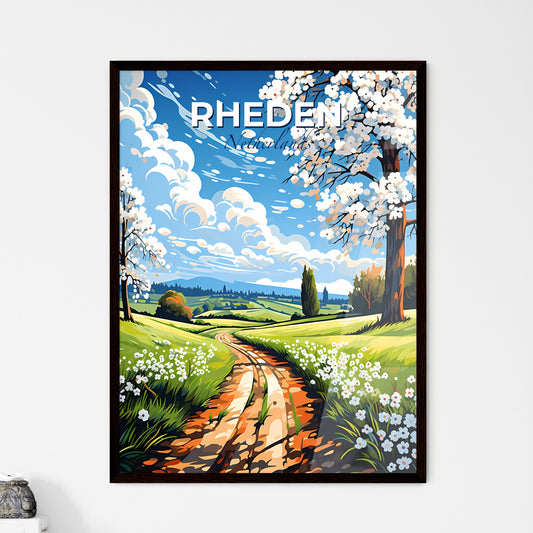 Rheden, Netherlands, A Poster of a dirt road through a field with flowers and trees Default Title