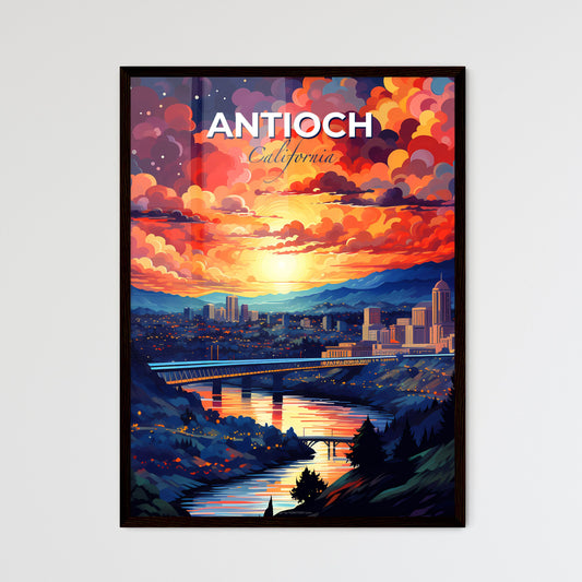 Antioch, California, A Poster of a colorful sky over a river and a city Default Title