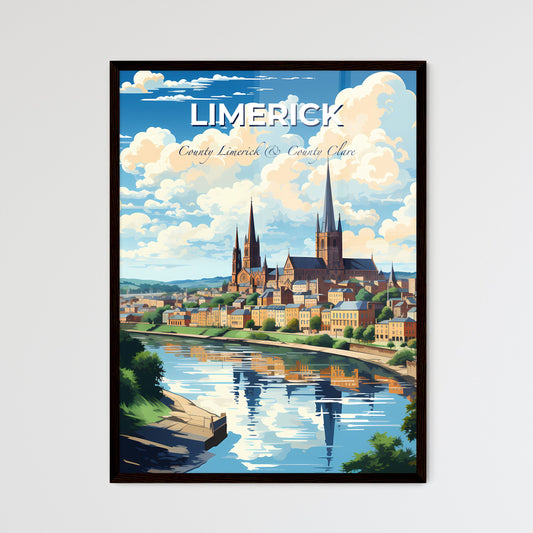 Limerick, County Limerick & County Clare, A Poster of a city next to a river Default Title