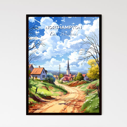 Northampton, East Midlands, A Poster of a dirt road leading to a village Default Title
