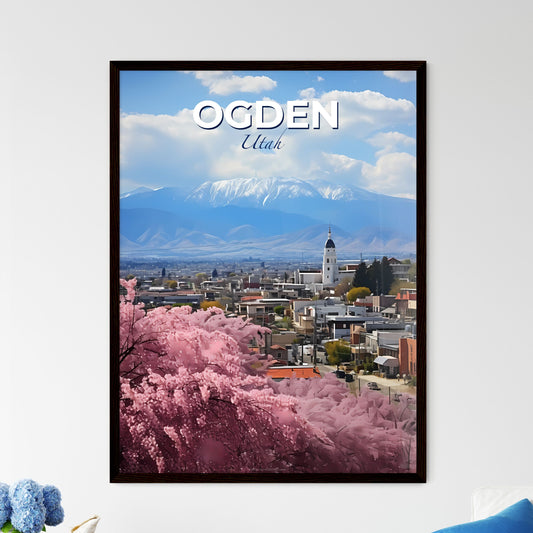 Ogden, Utah, A Poster of a city with pink blossoms Default Title
