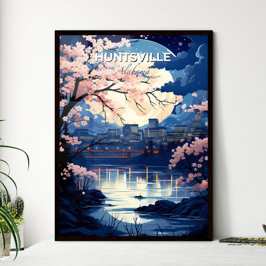 Huntsville, Alabama, A Poster of a full moon over a city Default Title