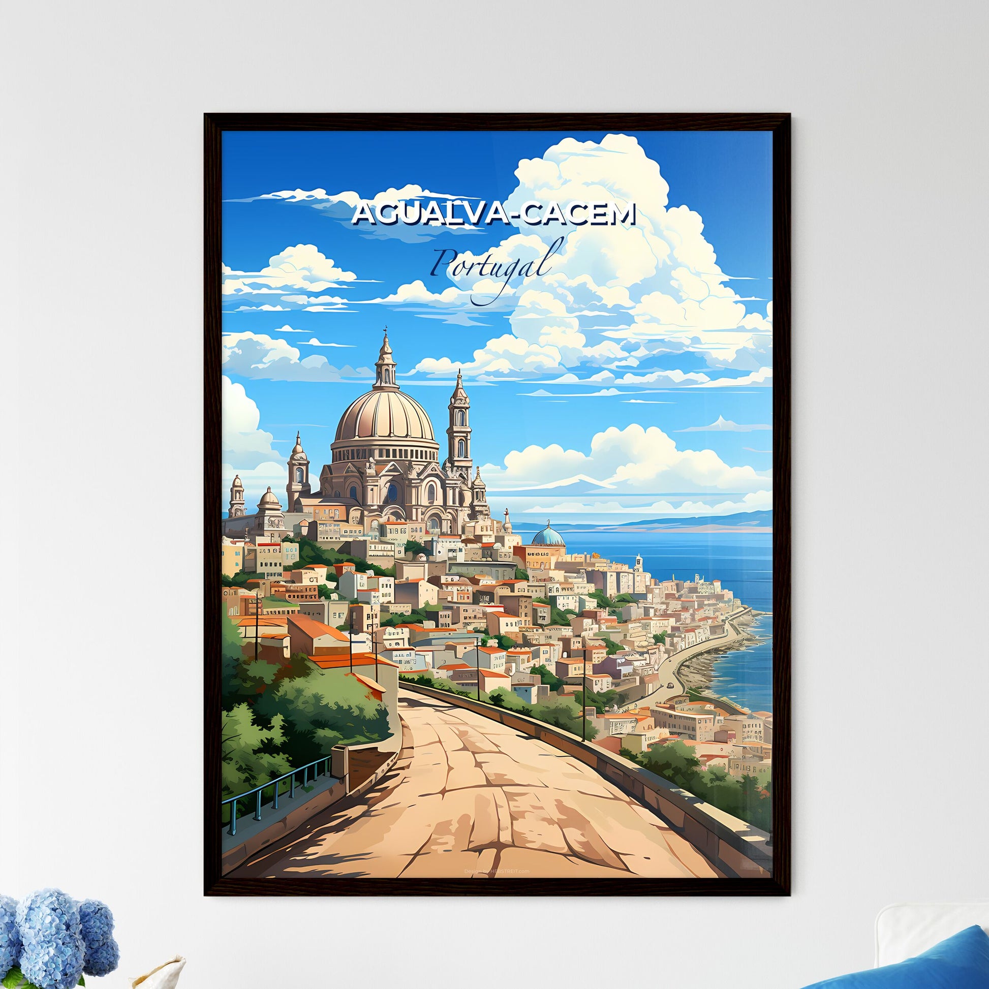 Agualva-Cacem, Portugal, A Poster of a city by the water Default Title