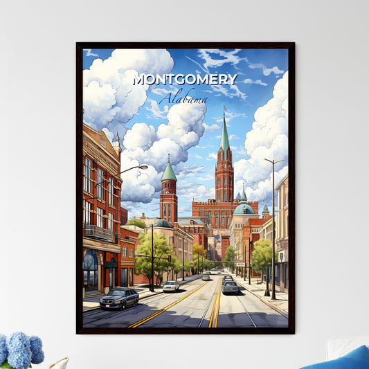 Montgomery, Alabama, A Poster of a street with cars and buildings Default Title