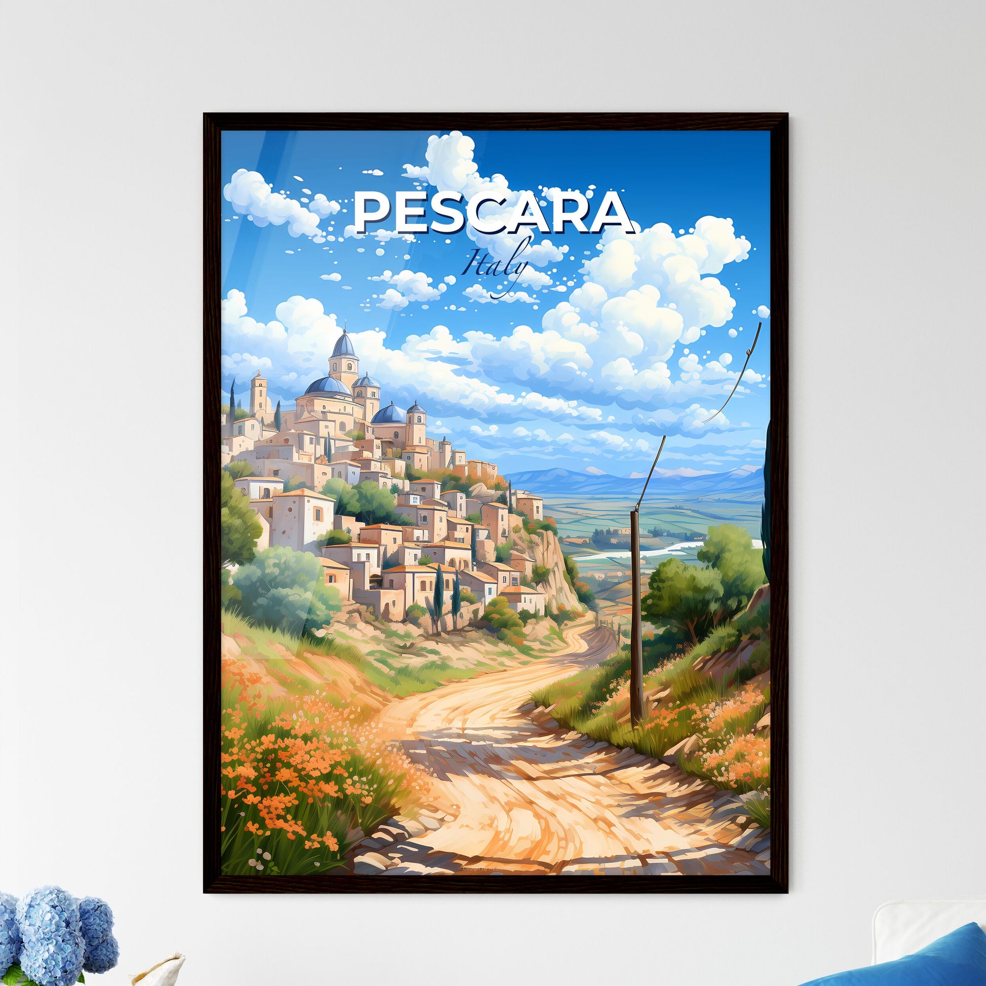 Pescara, Italy, A Poster of a road leading to a town Default Title