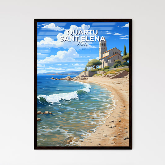 Quartu Sant Elena, Italy, A Poster of a beach with a building and trees Default Title