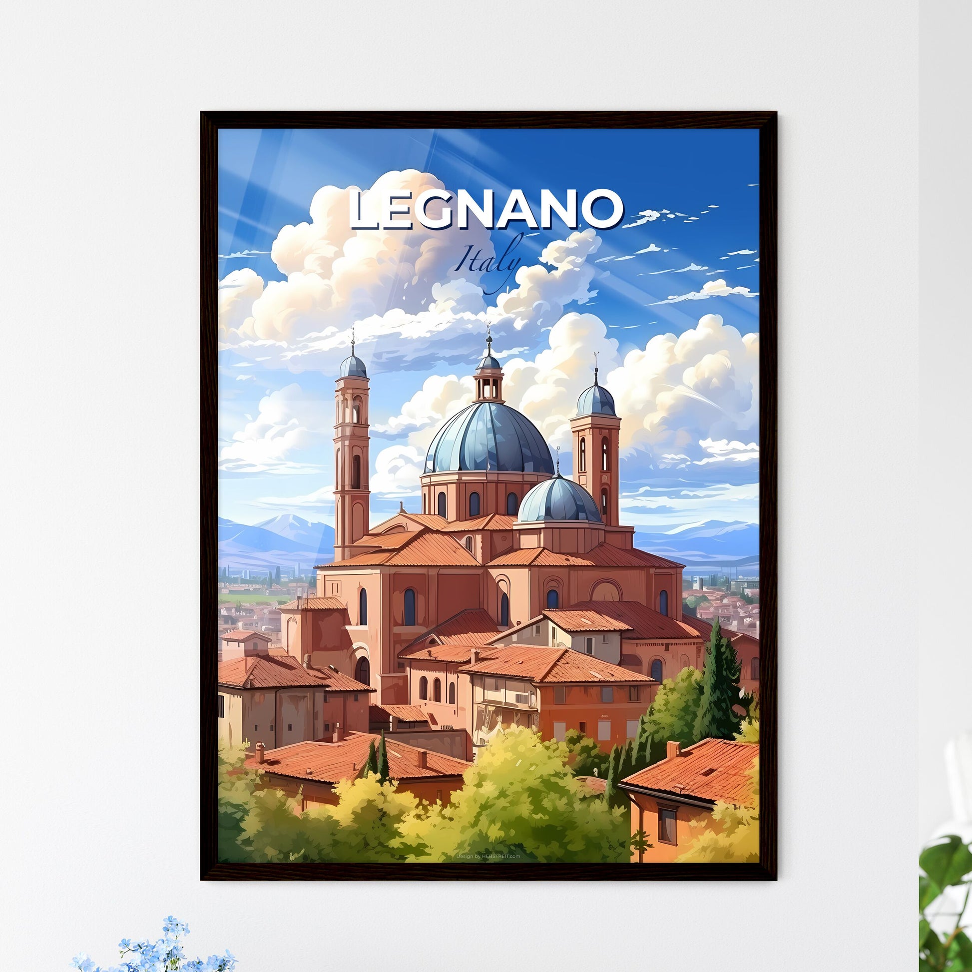Legnano, Italy, A Poster of a building with a dome and towers Default Title