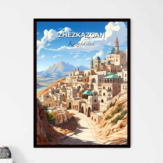 Zhezkazgan, Kazakhstan, A Poster of a city on a hill Default Title