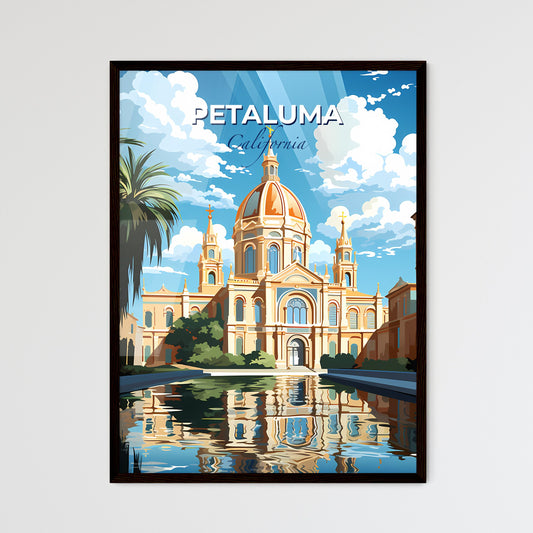 Petaluma, California, A Poster of a building with a dome and a pool of water Default Title
