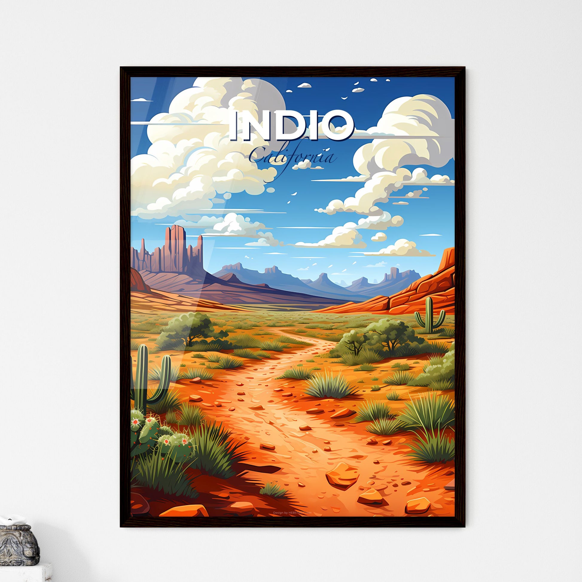 Indio, California, A Poster of a dirt road through a desert Default Title