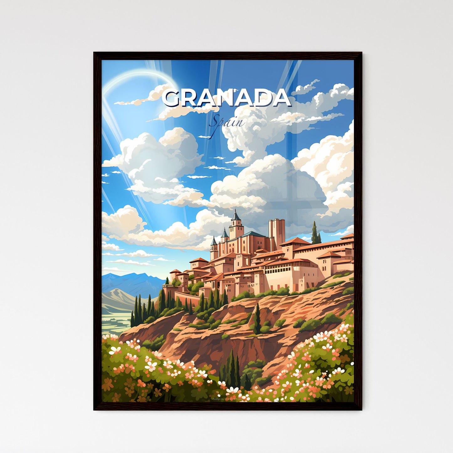 Granada, Spain, A Poster of a castle on a hill Default Title