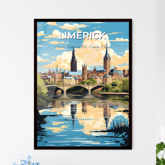 Limerick, County Limerick & County Clare, A Poster of a bridge over a river with a city in the background Default Title