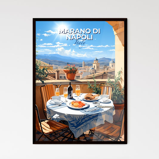 Marano Di Napoli, Italy, A Poster of a table with food and wine on it Default Title