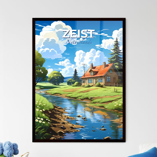 Zeist, Netherlands, A Poster of a house by a river Default Title