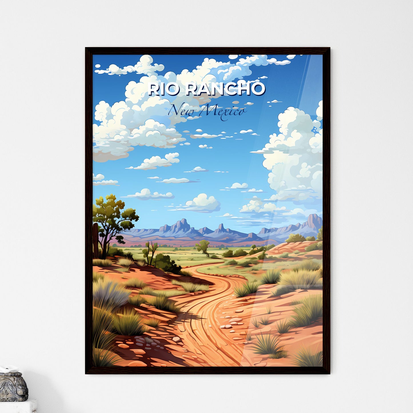 Rio Rancho, New Mexico, A Poster of a dirt road through a desert Default Title