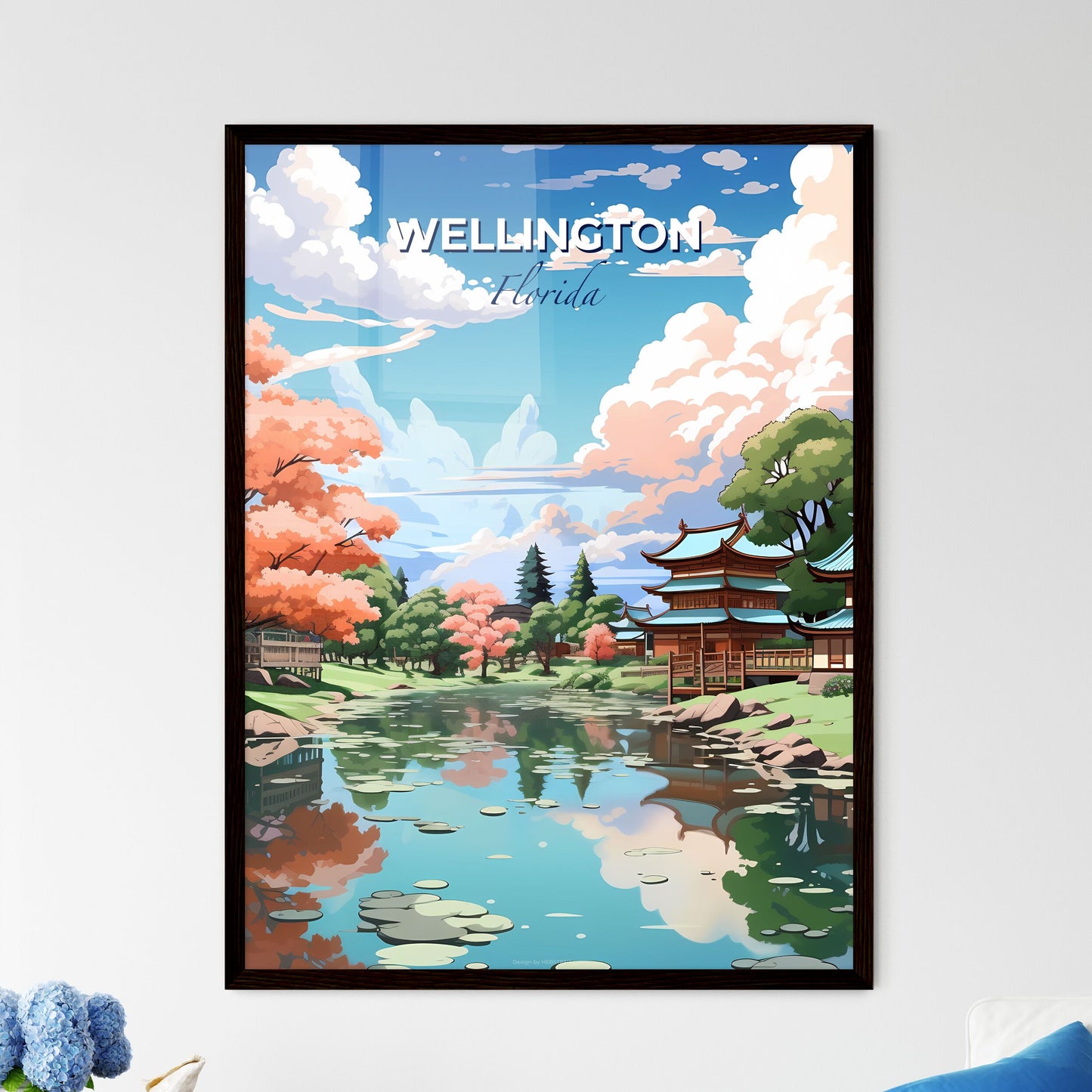 Wellington, Florida, A Poster of a water body with trees and buildings in the background Default Title