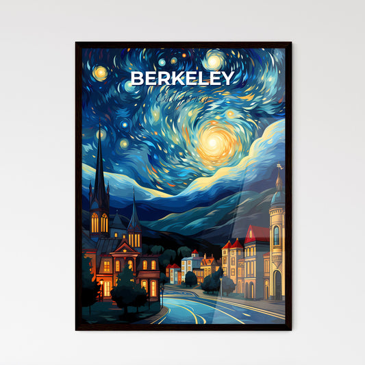 Berkeley, California, A Poster of a colorful night sky over a town Default Title