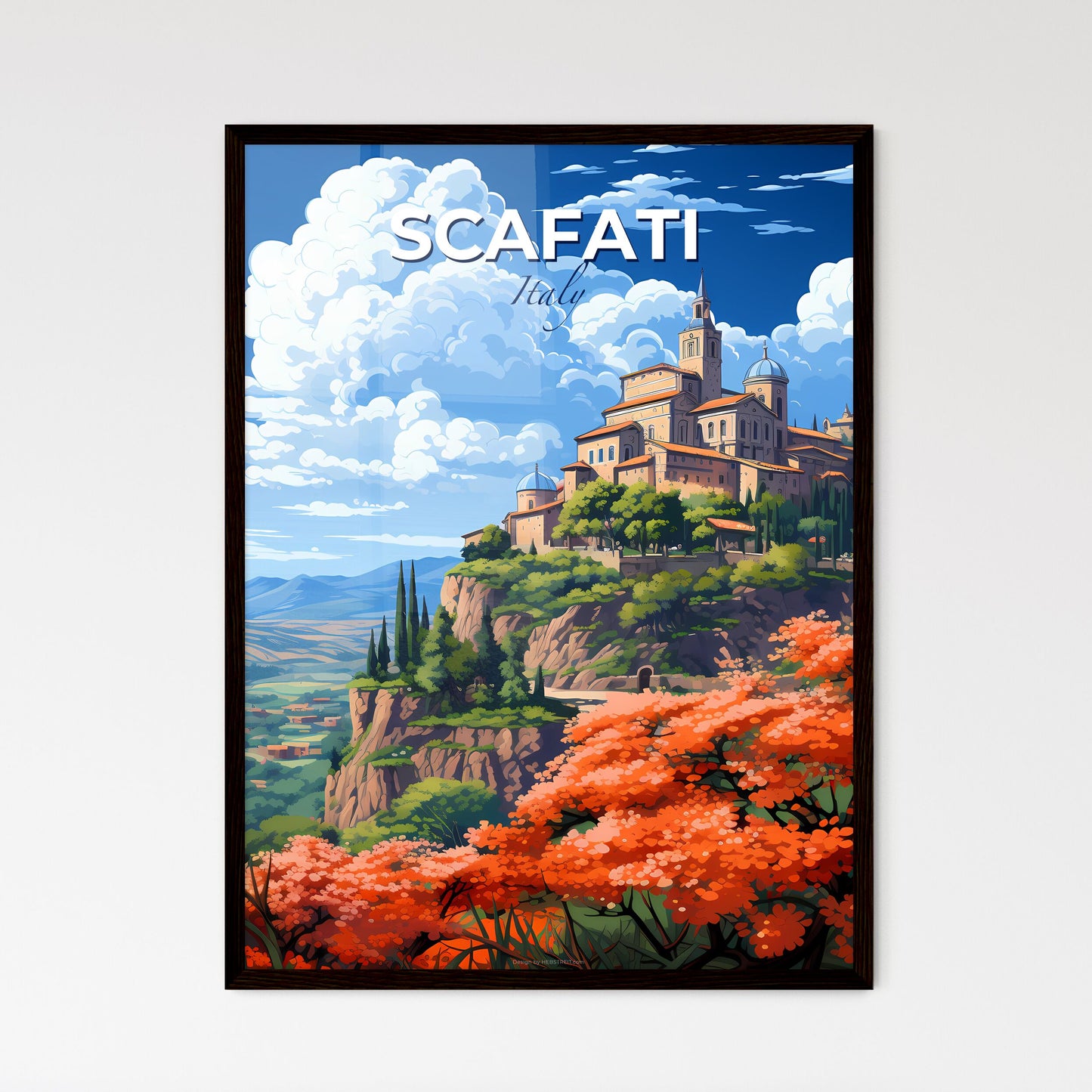 Scafati, Italy, A Poster of a castle on a hill Default Title
