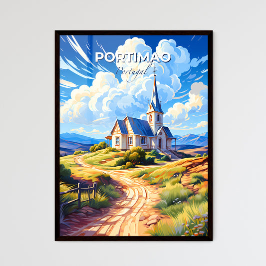 Portimao, Portugal, A Poster of a church on a hill Default Title