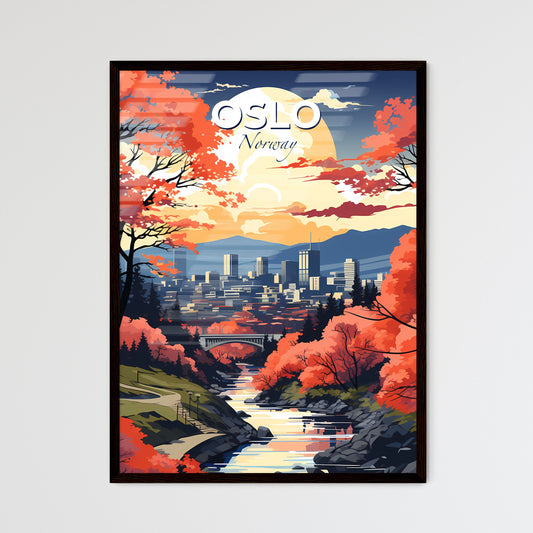 Oslo, Norway, A Poster of a river running through a city Default Title