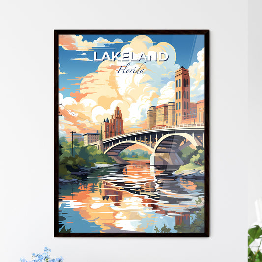 Lakeland, Florida, A Poster of a bridge over a river with trees and buildings Default Title