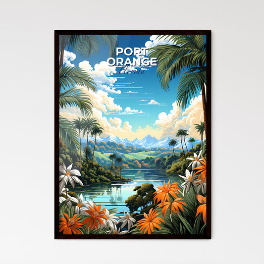 Port Orange, Florida, A Poster of a river with trees and flowers Default Title