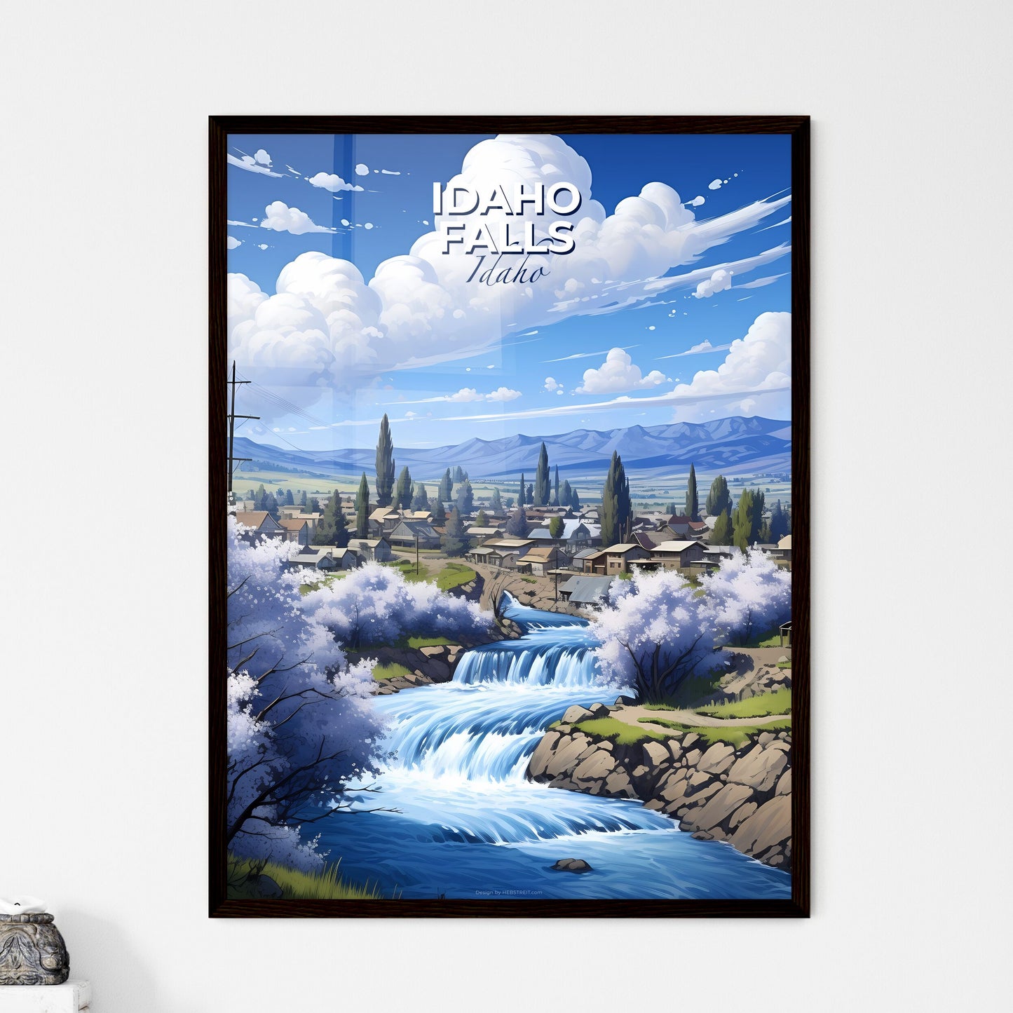 Idaho Falls, Idaho, A Poster of a river running through a village Default Title