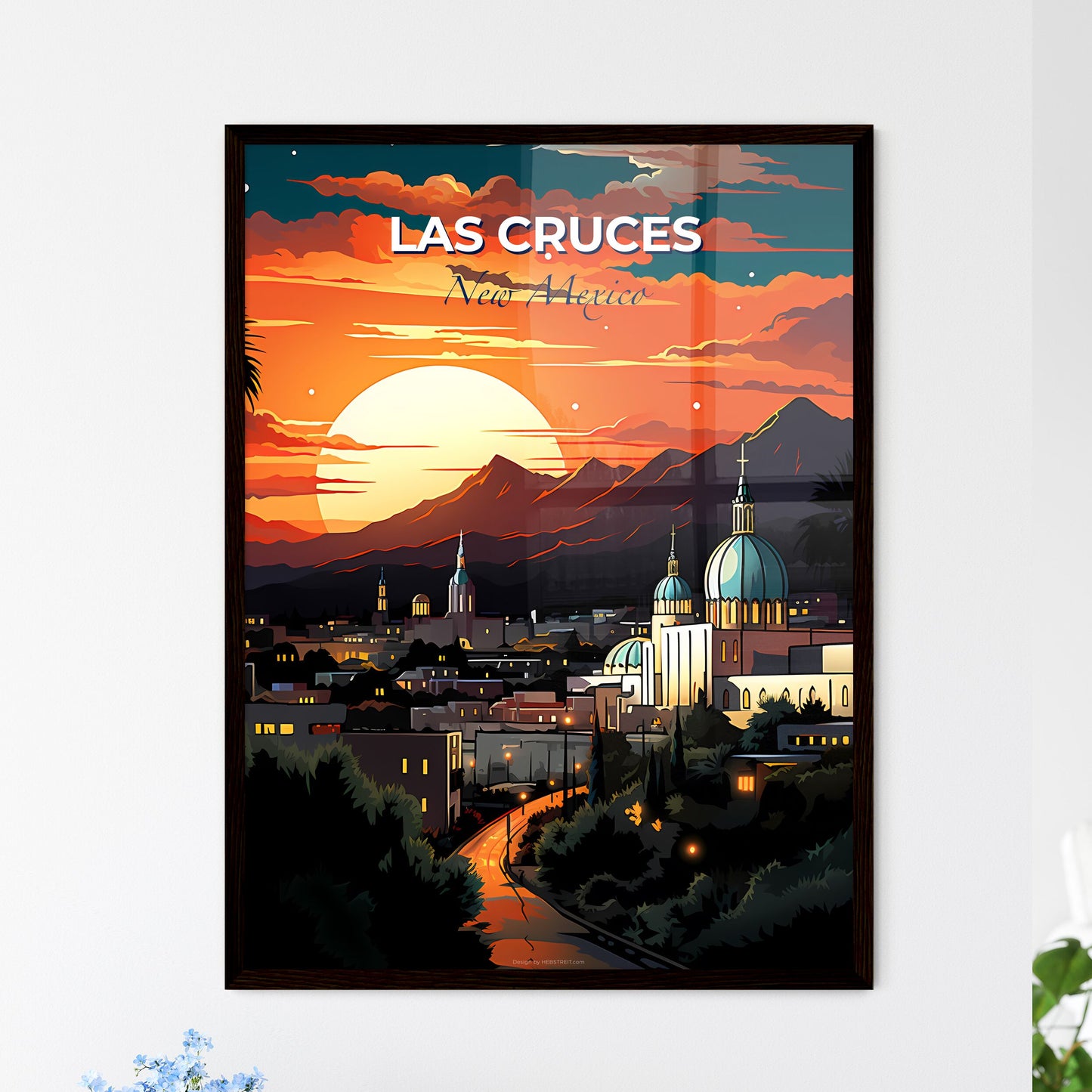 Las Cruces, New Mexico, A Poster of a sunset over a city Default Title
