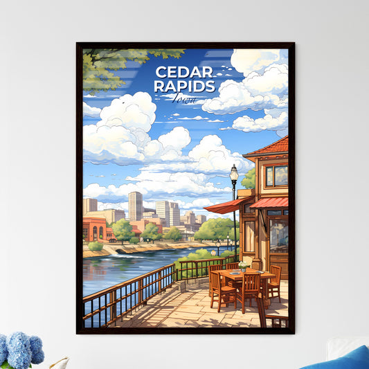 Cedar Rapids, Iowa, A Poster of a building with a river and city in the background Default Title