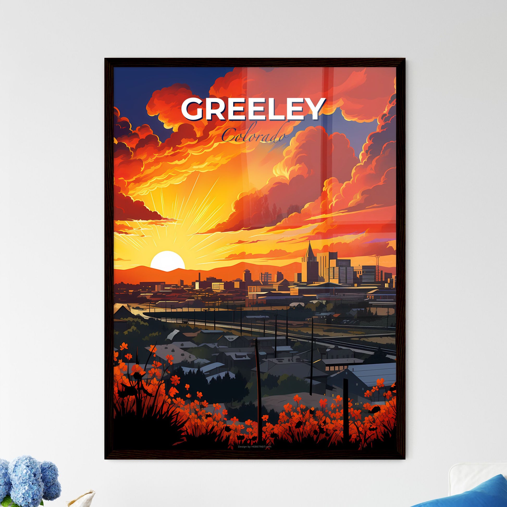 Greeley, Colorado, A Poster of a sunset over a city Default Title