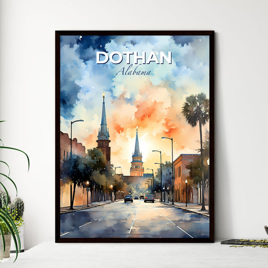 Dothan, Alabama, A Poster of a street with cars and trees on it Default Title